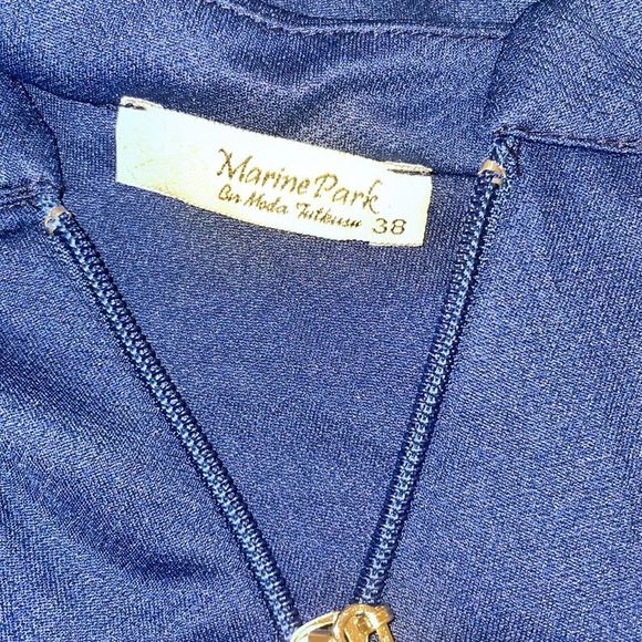 Marine Park Navy Blue Golf Midi Dress Size 38 Medium - Picture 4 of 4